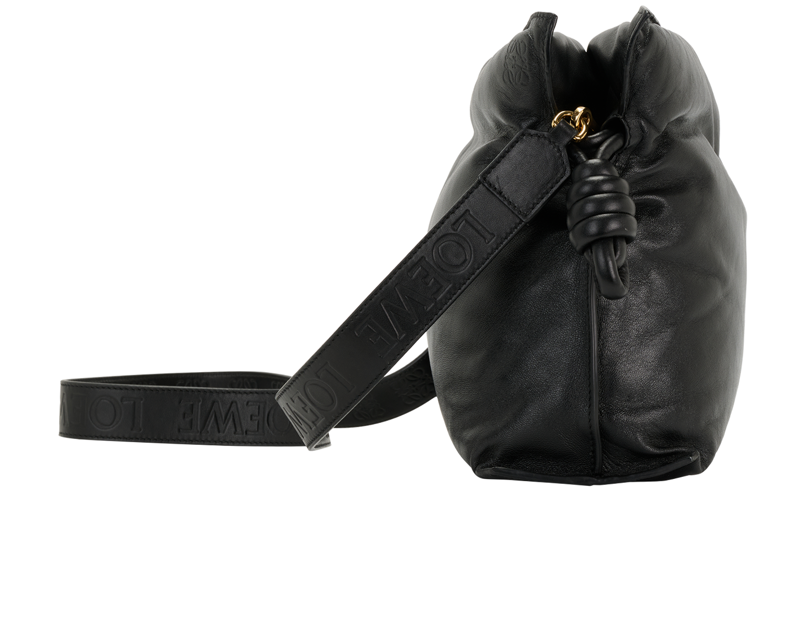 Medium Flamenco, &pound;1,200, Handbags, Black, Leather, Side view